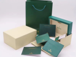Replica Rolex Green Wave Leather Watch Box set w New Booklet